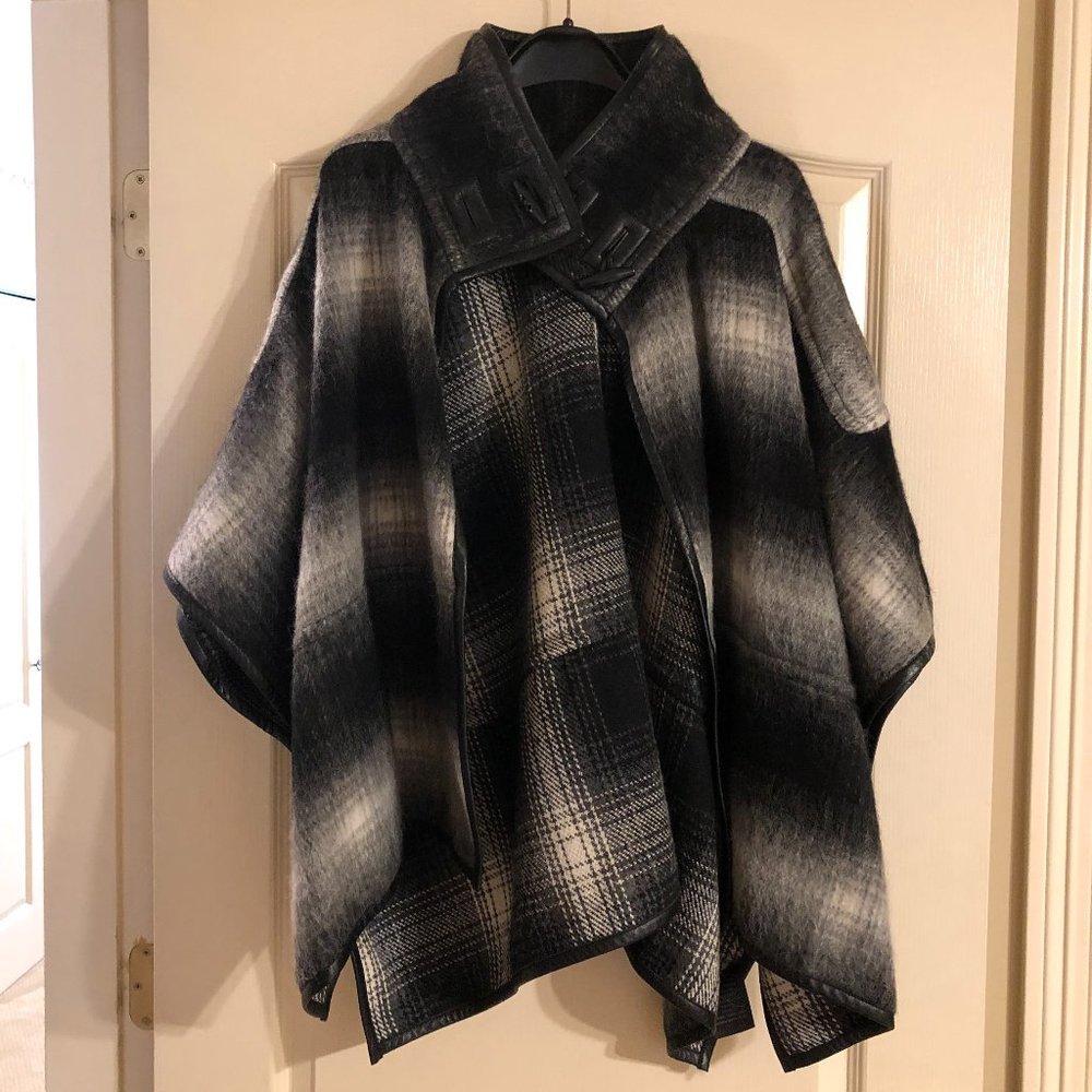 Guess by Marciano Plaid Cape Jacket
